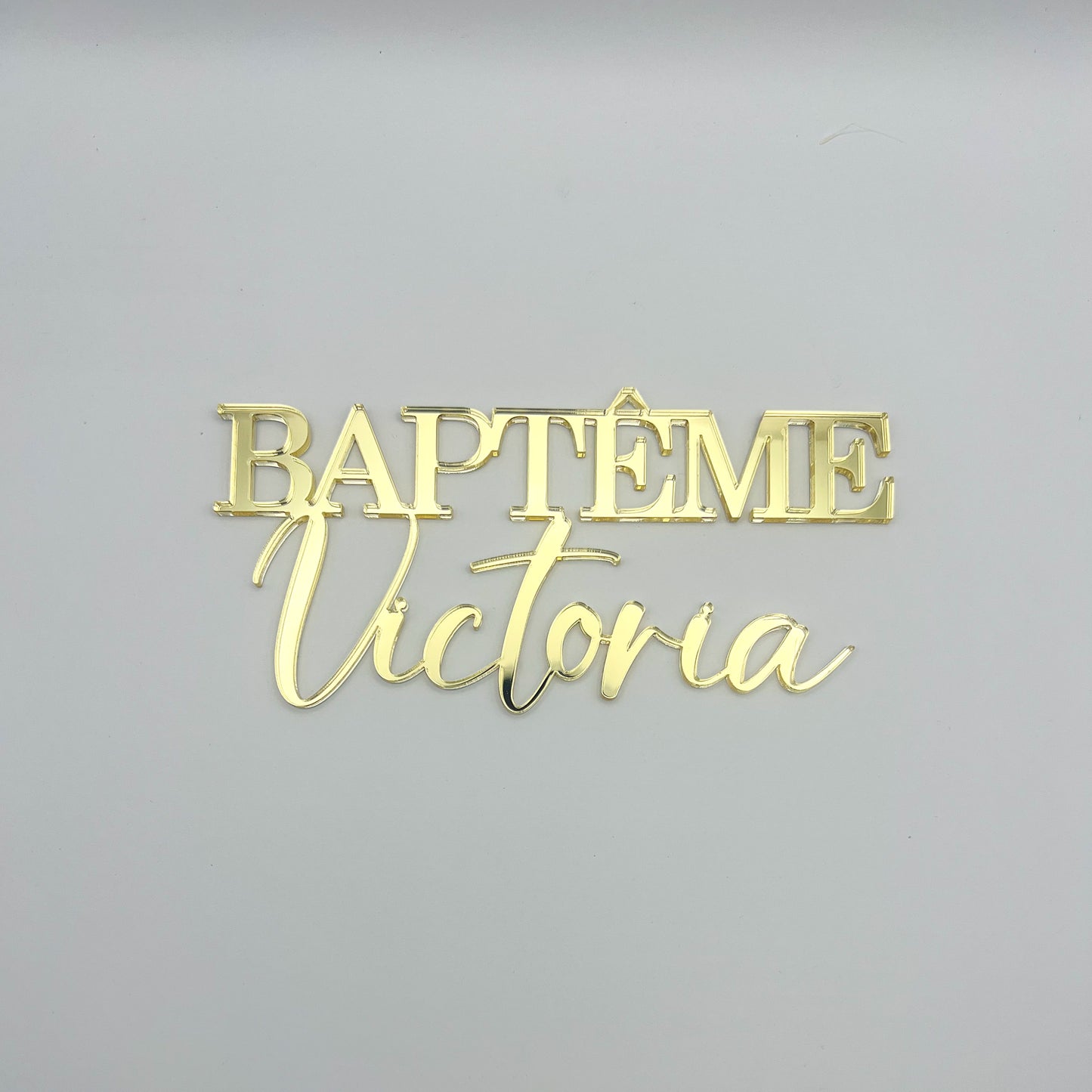 Face ou Cake Topper Baptême