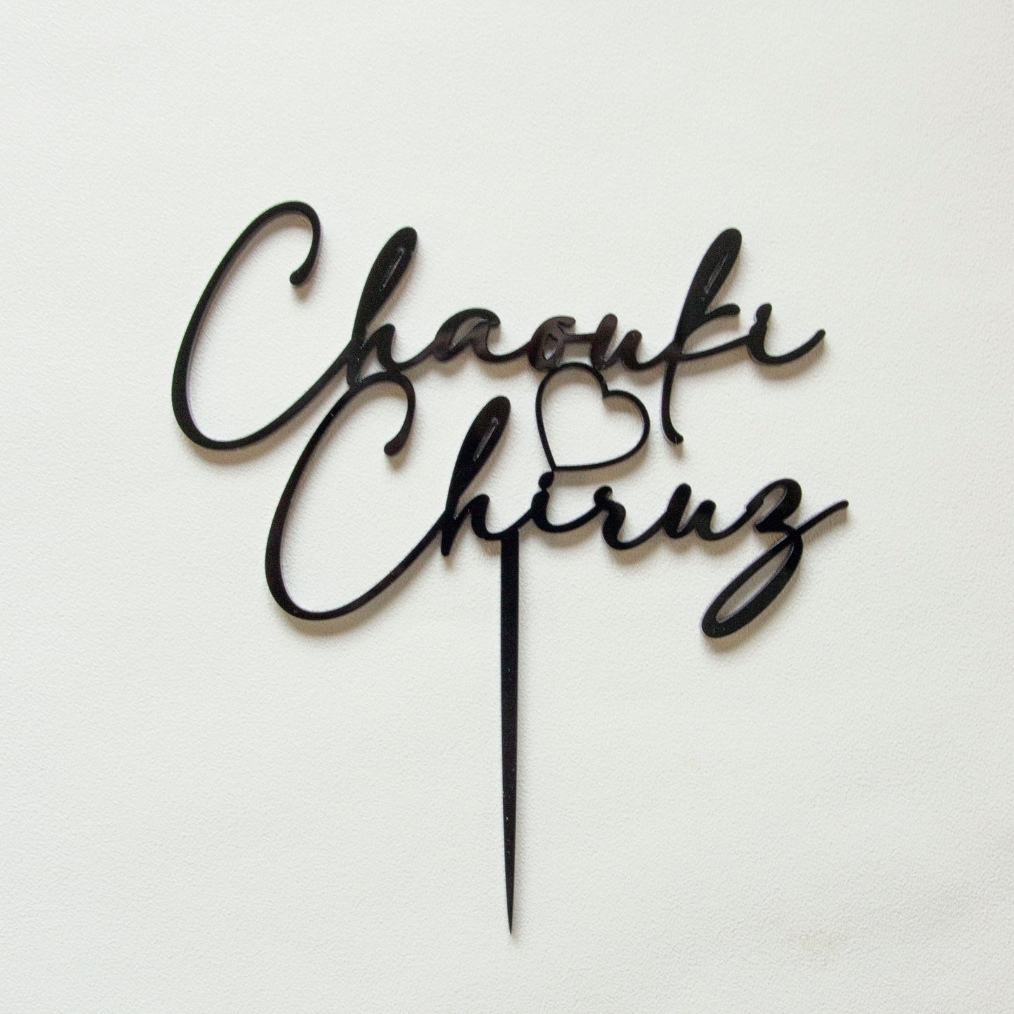 Cake topper : deux prénoms