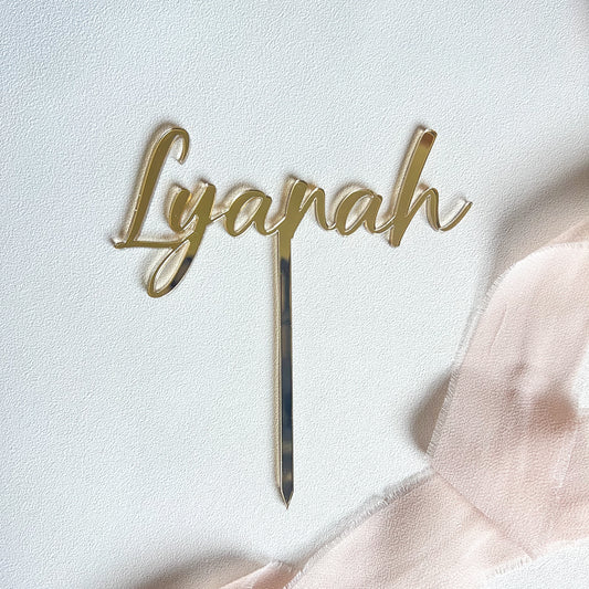 Cake topper : prénom