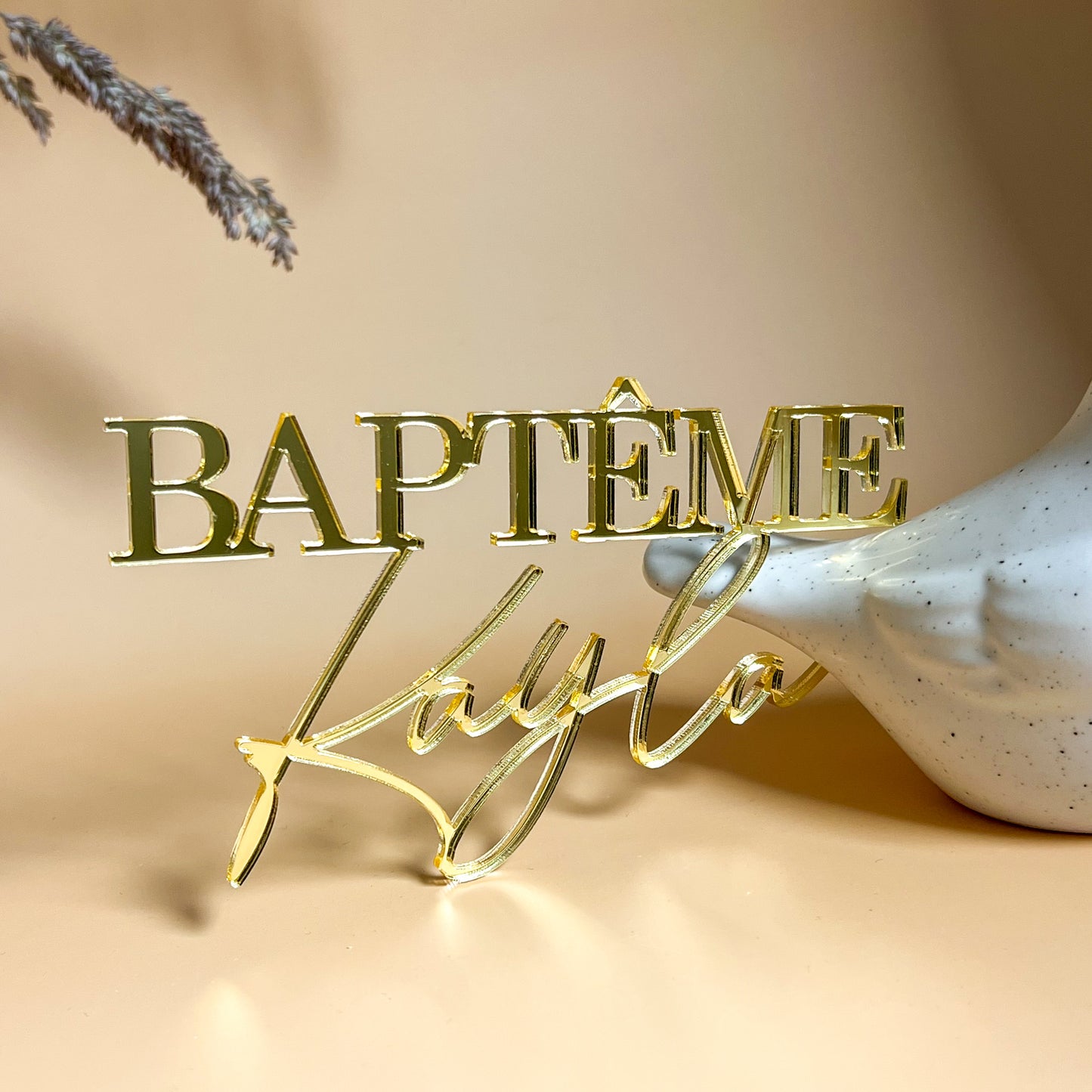 Topper Baptême (sans pic)