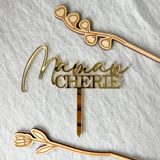 Cake topper : Maman chérie