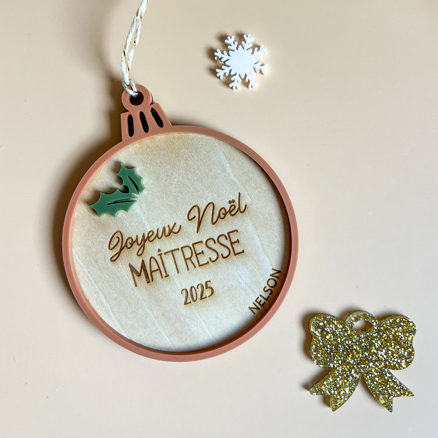 Boule de Noël : Maîtresse / Maître