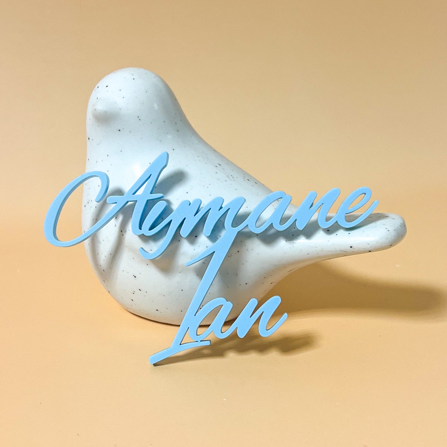 Face topper : prénom et âge