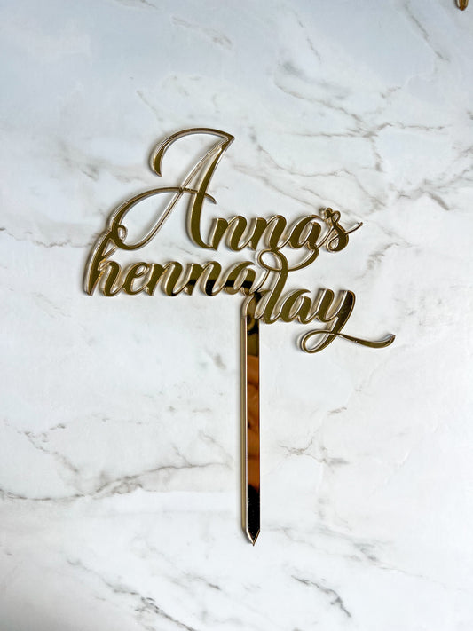 Cake topper personnalisé Henna Day
