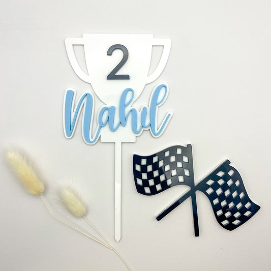 Cake topper thème Race