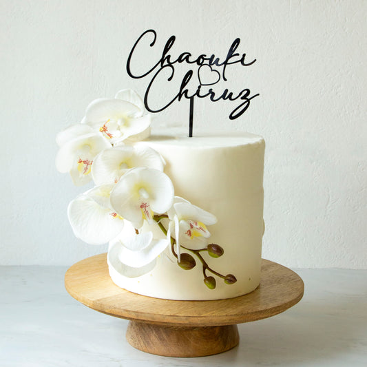 Cake topper :  deux prénoms