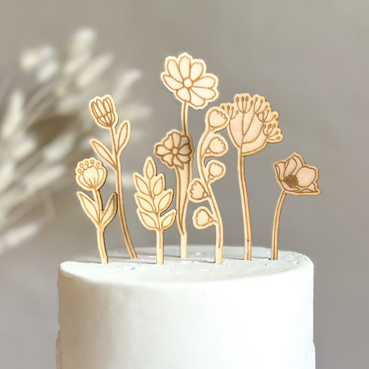 LOT de fleurs - bois 3mm