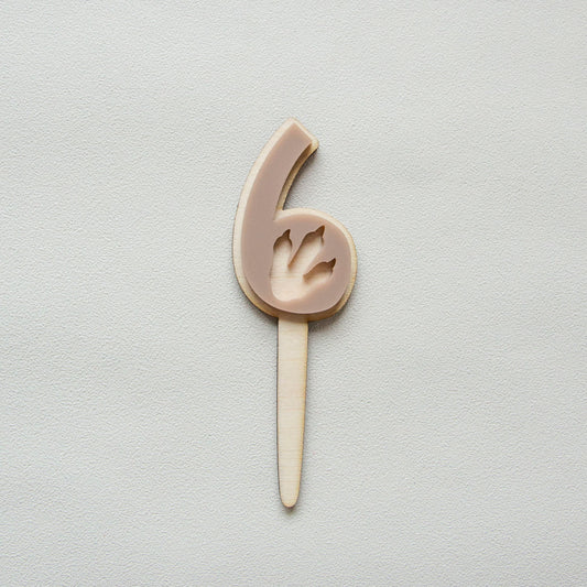 Cake topper : Chiffre bicolore
