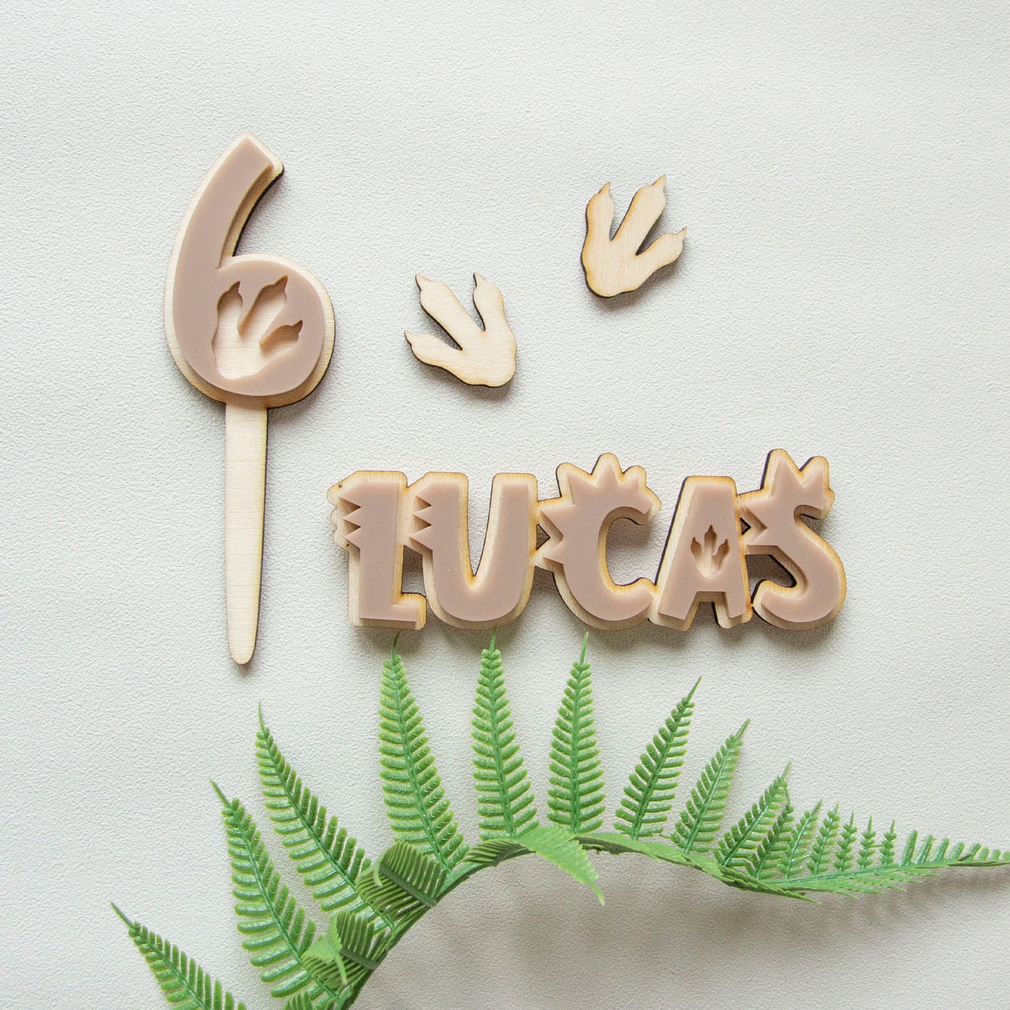 Ensemble de cake topper : chiffre et face topper : prénom